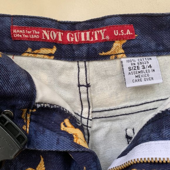 Vintage Not Guilty Jeans shorts - Gold Angels 90's - Picture 6 of 8